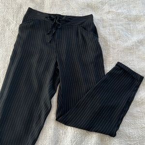 Pinstripe ankle pants